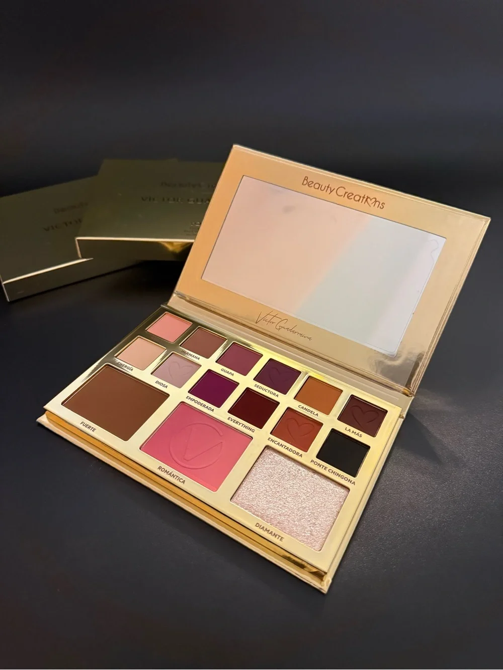 Beauty Creation Victor Guadarrama Face Palette  YO SOY- Pink, Brown, Gold Shades